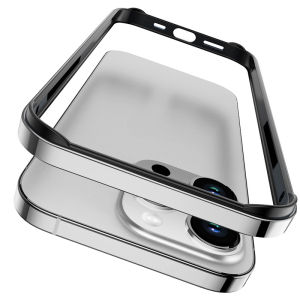 Luxury Metal Aluminum Alloy Frame TPU Phone Case For iPhone 16 15 Pro Plus Max Shockproof Phone Frame Edge Bumper Protector