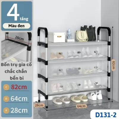 Giá để giày trong suốt nhiều lớp gia cố cửa nhà tủ giày đơn giản chống bụi hộp đựng giày phòng cho thuê ký túc xá