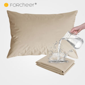 FORCHEER 2 Pieces Pillow Cases 50x70CM Waterproof Pillow Protector 100% Polyester Envelope Closure No Zipper Washable