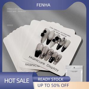 FENHA 10Pcs Press On Nails Card Wholesale In Bulk Nail Display Small Business Nail Cardboard For Packaging Press On Nails