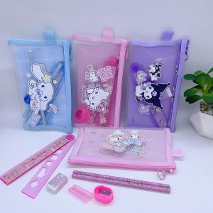 7 Cái Sanrio Văn Phòng Phẩm Bộ Kawaii Hellokitty Melody Kuromi Cinnamoroll Đồ Dùng Học Tập Trẻ Em Bút Chì Tẩy Thước Quà Tặng Sinh Nhật