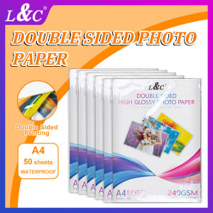 【PH Ready Stock】L&C 50sheets Double Sided Photo Paper High Glossy Magic photopaper A4 size (120gsm/140gsm/180gsm/240gsm/260gsm)