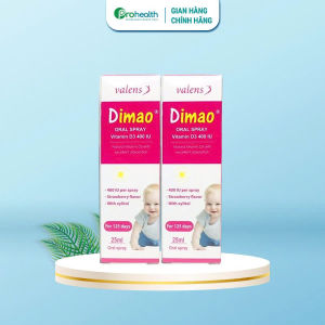 Combo 2 Hộp Dimao Vitamin D3 Dạng Xịt Giúp Hỗ Trợ Phòng Ngừa Thiếu Vitamin D Hỗ Trợ Hấp Thu Canxi Và Tăng Chiều Cao 25ml