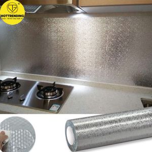 Cuộn Giấy Bạc Dán Bếp Cách Nhiệt Miếng Decal Dán Tường Nhà Bếp Chống Thấm Bền Đẹp Rẻ
