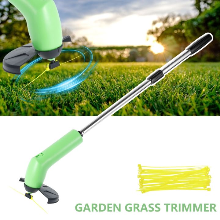 Grass Trimmer Cordless Lawn Weed Cutter Edger with Zip Ties Gardening