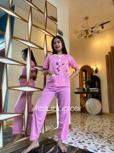 setelan Baju tidur pp dewasa // baju tidur lengan panjang celana panjang SIZE STANDAR & JUMBO // baju tidur dewasa murah // Restu ibu grosir GRATIS ONGKIR // FREE ONGKIR