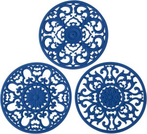 2026Extra Thick Silicone Trivet Mat for Hot Dishes Hot Pots and Pans Pot Holder Hot Pad to Protect Your Table and Countertop Kitchen Decor and AccessoriesTeal Set of 3dsfd