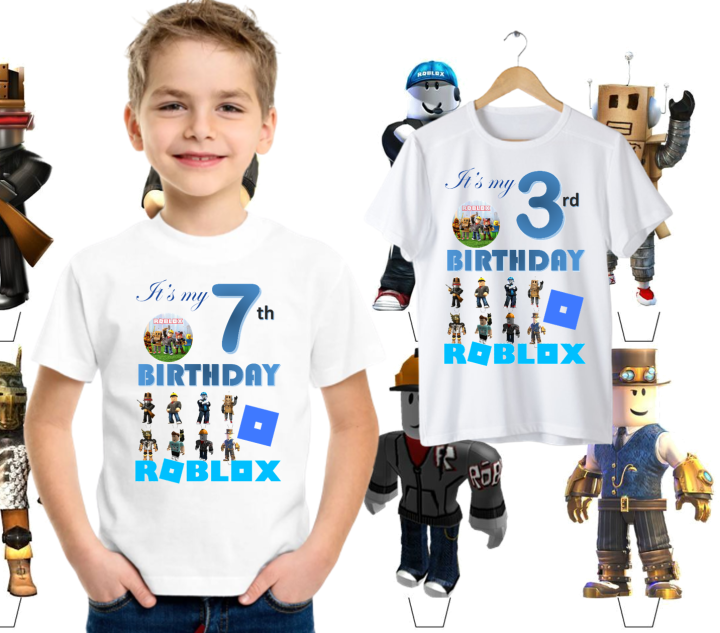 ROBLOX NEW BIRTHDAY PRINTED T-SHIRT FOR KIDS FIT TO