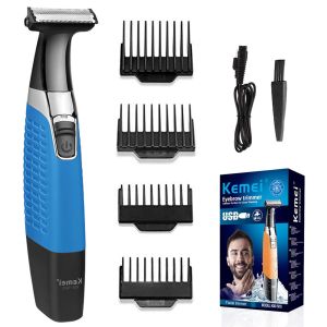 Kemei KM-1910 Shaver for Men Electric Razor Rechargeable Beard Trimmer Waterproof Body Shavers Shaving Machine Washable