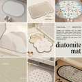 Roysler High-Efficiency Diatomite Bath Mat with Anti-Slip PVC Backing | Quick-Dry Absorbent Kitchen/Floor Mat. 