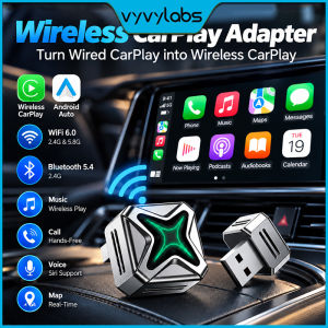 Vyvylabs Wireless CarPlay Adapter 5.4 Bluetooth Plug&Play No Delay & Stable Connection For Car For Radio Benz Audi Toyota Mazda Nissan Chevrolet Suzuki Kia Ford Etc.