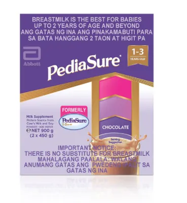 PEDIASURE 1-3 CHOCO 900G-OCT 2026 EXP