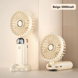 DuduMart Mini Portable Fan Usb Rechargeable Handheld Fan Smart Led Digital 5 Speed Adjustable Fan