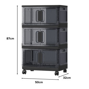 (JIJI.SG) KASIE Foldable Cabinet - Storage Box / Organiser / Multipurpose / Stackable