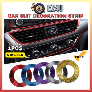 [EZ4U] 5M Car Interior Strip Grid Decor Line Wire Car Interior Accessories Point Edge Strip Trim Door Panel Molding