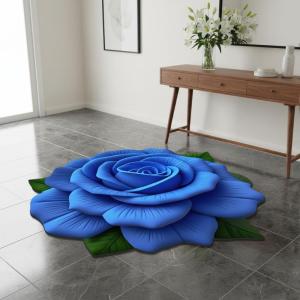 LEI New Flower Carpet Special-shaped Soft Peony Floor Mat Durable 40x40cm Non-slip Absorbent Bathroom Floor Mat