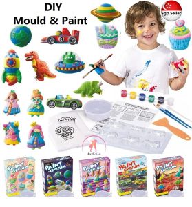 Kids DIY Mould & Paint Arts – Kids Coloring Set - Gypsum 3D Mould & Painting Colouring - Kids Educational Toys