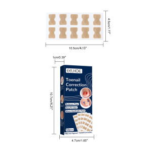 Eelhoe Toenail Correction Patch Nail Ingrown Correction Stickers Waterproof Nail Repair Patches (10 Patches X 5 Sheets Per Box)【Same Day Shipping】