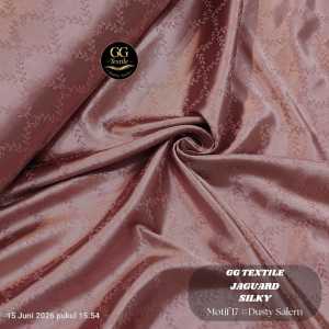 [05 Meter] Kain Jaguard Satin Silky [Jacquard Satin Silky] Original Import Premium Quality / Tidak Jual KW