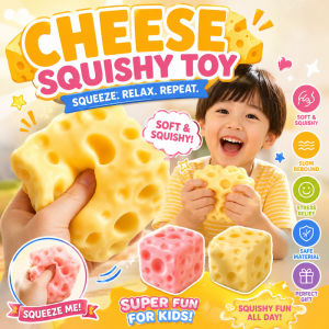 Squishy Cheese Toy Stress Relief Sensory Fidget Soft Squeeze Desk Gift
