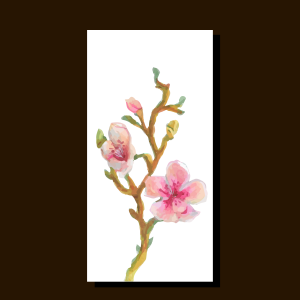 Hiasan Dinding Purple Water Colour