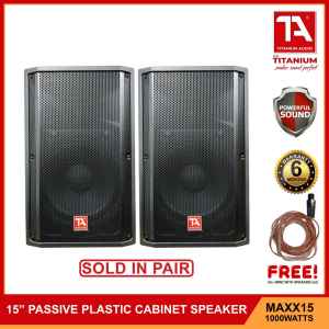 TITANIUM AUDIO MAXX15 / 15 Inch Passive Plastic Cabinet Speaker / Passive Speaker MAXX15 1000W ( Sold in PAIR)