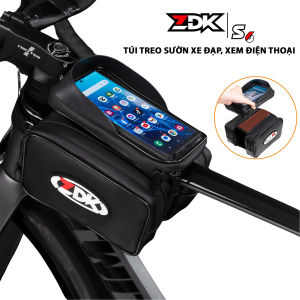 ZDK S6-Túi Đựng Đồ Treo Sườn Xe Đạp Đa Năng Vải Da Kháng Nước Cao Cấp Túi Gắn Sườn Xe Đạp Thể Thao Cảm Ứng Điện Thoại