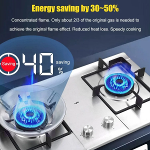Ninehole reflectively energysaving gas cooker with windproof ring and fixed bracket