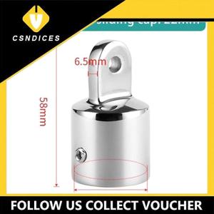 [Csndices] 1Pc Boat Bimini Top Fitting Deck Hinge Slide Cap 19-32MM Pipe Eye End Cap External Eye End Canopy Tube Boat Accessories