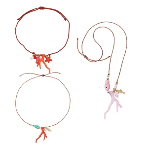 Modern Coral Ceramic Necklace Adjustable Clavicle Chain Comfortable Wear for Daily Use or Celebrations