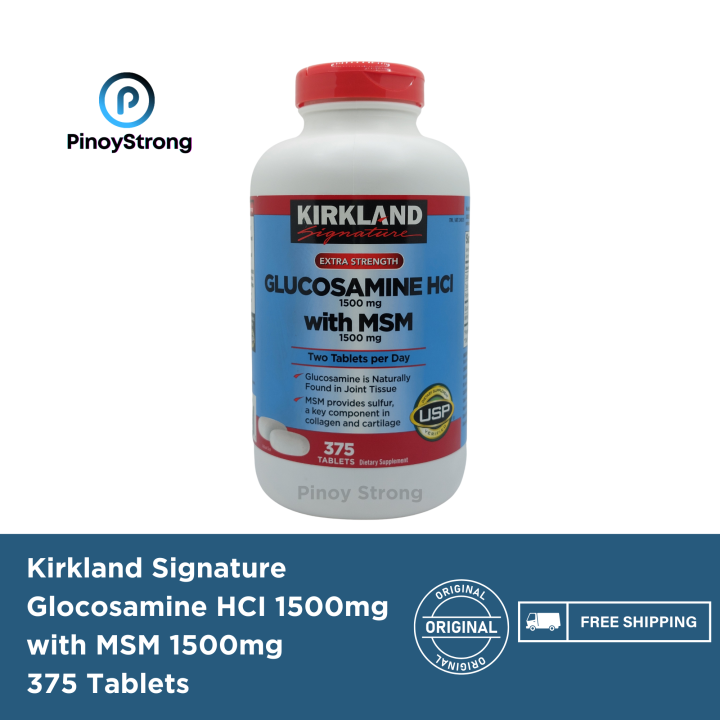 Kirkland Signature Glucosamine with MSM, 375 Tablets, EXPIRY FEB 2026