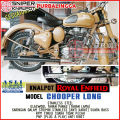 Knalpot Royal Enfield Model Chopper Long Full System PNP. 