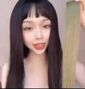 No.41-59 Color Clip In Hair Extensions Colored Highlight Synthetic Hair Extensions