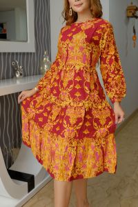 Dress Tunik Wanita Dewasa Baju Batik Baju Perempuan Kekinian 004