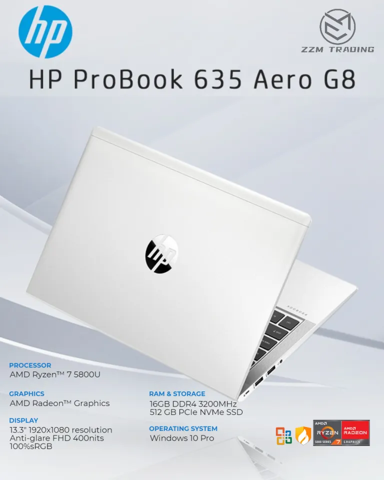 HP Probook 635 Aero G8 Brand New Laptop Ryzen™ 7 5800U 13 inches