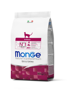 Monge Natural Superpremium Indoor cat อาหารแมวโต อาศัยในบ้าน 400 กรัม