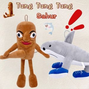 【The whisper】tungtungtung Sahur ของเล่นตุ๊กตาน่ารัก ตุ๊กตาตลกไม้ ตุ๊กตาหมอนนุ่มของขวัญวันเกิด Trralo Tralala