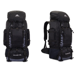 Tas Gunung Luar Ruangan 90L Ransel Berkemah Perjalanan Kapasitas Bagasi Besar Tahan Air Carrier Bag Travel Backpack SIGMAN LION SIG3D - 7CTP1DBK