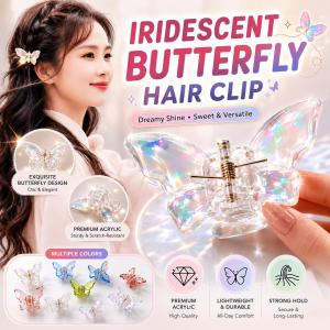 Klip Rambut 🌸 Small Crystal Butterfly Hair Clip Cute Mini Transparent Sweet Fairy Hair Accessories