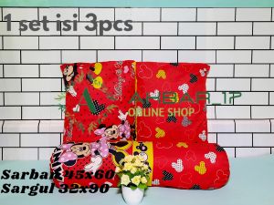 1SET ISI 3PCS "SARUNG BANTAL 2 & SARUNG GULING 1" SEMUA MOTIF MURAH BERKUALITAS /SARUNG BANTAL HOTEL / SARUNG BANTAL TERBARU/ SARUNG BANTAL/ TEDDY BEAR/ KEROPPY/ BOLA/ ANAK-ANAK/DEWASA/HOMMADE/POLIMICRO/EMILY/DIANDRA/HELLO KITTY/ DORAEMON/ BONEKA
