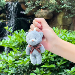 YONGQING ขนาดเล็กตุ๊กตาหมีตุ๊กตาหมีตุ๊กตาหมีตุ๊กตาหมีตุ๊กตาพวงกุญแจจี้ผ้าฝ้าย PP นุ่มตุ๊กตาสัตว์ของขวัญสําหรับ