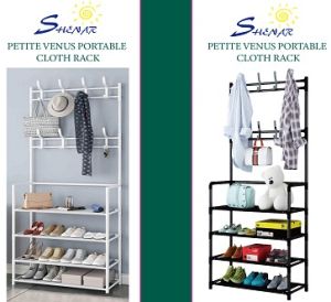 NEW- RAK GANTUNGAN BAJU - STAND HANGER RAK SEPATU PENYIMPANAN JAKET TOPI JEMURAN BAJU - RAK VENUS UNIK-SHENAR