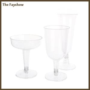 [The Fayshow] 10pcs nhựa rõ ràng rượu sâm banh Cocktail Bar ly nướng Kính drinkware cho bữa tiệc sinh nhật lễ hội kỷ niệm ngày cưới