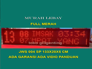 JAM SHOLAT  IQOMAH DIGITAL JWS004-SP 133x21x5cm AWET BERGARANSI high quality setting hp  dan ada vidio panduan