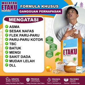 Obat Sesak Nafas - Asma - Sakit Dada - Nyeri Dada Sebelah Kanan Dan Kiri Jantung Berdebar Susu Kambing Etawa Bubuk Murni Walatra Etaku 200gr