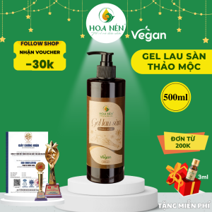 Gel Lau Sàn Thiên Nhiên từ tinh dầu - Nhà cửa sạch thơm đuổi muỗi côn trùng hiệu quả - Vegan - 500ml