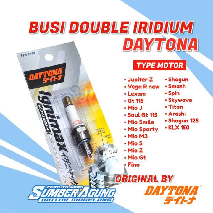 BUSI DOUBLE IRIDIUM 3398 JUPITER Z VEGA MIO SPORTY SMILE MIO GT MIO J SHOGUN SMASH DAYTONA