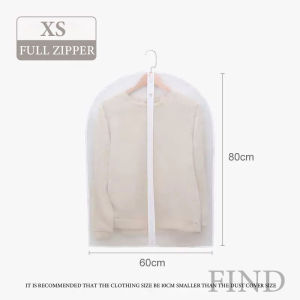 FIND PEVA Transparent Garment Bag Dustproof Clothes Protector Cloth Cover Clothes Dust Cover whith zipper