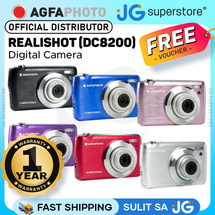 AGFA Photo - compacte digitale camera met 21 megapixel CMOS-sensor, 8x digitale zoom en LCD-display zilver 2,5 inch, Single, zilver