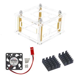 Durable Acrylic Case for Orange Pi 3 Development Board Enclosure Shells Accurate Opening Ports with/without Fan